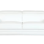 89" Camel Italian Leather Sofa With Silver Legs