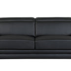 89" Camel Italian Leather Sofa With Silver Legs