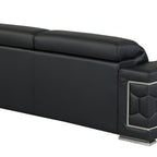 89" Camel Italian Leather Sofa With Silver Legs