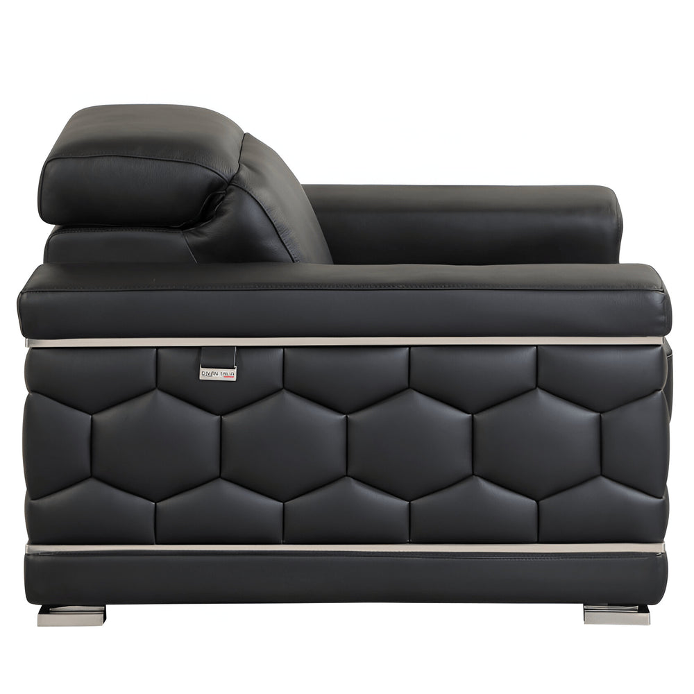89" Camel Italian Leather Sofa With Silver Legs
