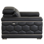 89" Camel Italian Leather Sofa With Silver Legs