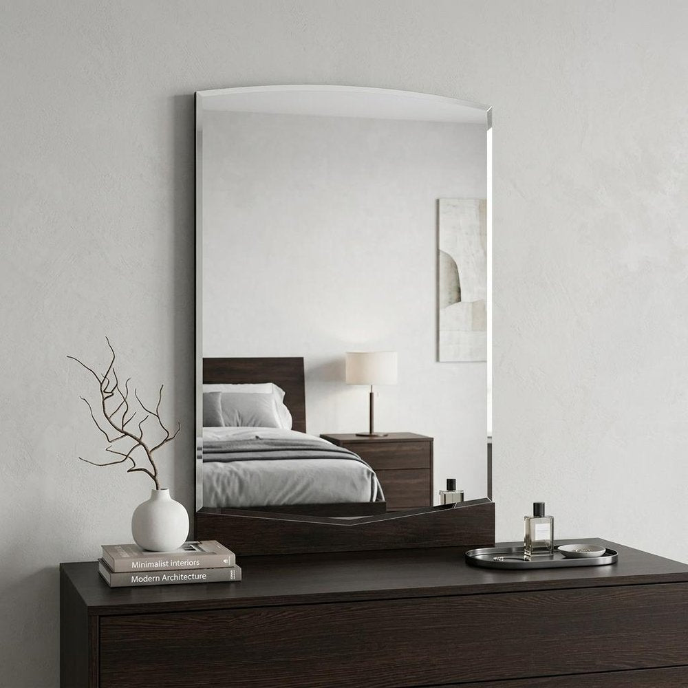 43" Dark Brown Dresser Mirror