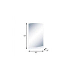 43" White Dresser Mount Frameless Bathroom Vanity Mirror