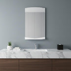 43" White Dresser Mount Frameless Bathroom Vanity Mirror