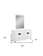 30" Superb White High Gloss Dresser