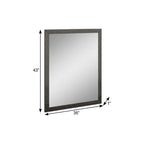 43" Gray Wood Dresser Mount Framed Mirror