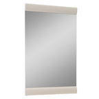 47" Beige Wood Dresser Mount Framed Mirror