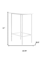 24" White Free Form Manufactured Wood Bar Table