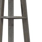 71" Espresso Wood Five Tier Corner Bookcase