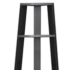 71" Espresso Wood Five Tier Corner Bookcase