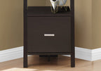 Brown Wood Four Tier Ladder Bookcase