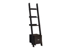 Brown Wood Four Tier Ladder Bookcase