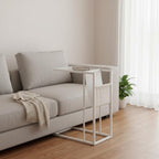 White Modern Metal And Glass Tv Table