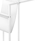 White Modern Metal And Glass Tv Table