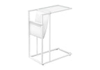 White Modern Metal And Glass Tv Table