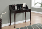 36" Dark Brown Solid Wood Computer Desk With Three Drawers