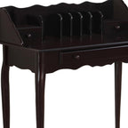 36" Dark Brown Solid Wood Computer Desk With Three Drawers
