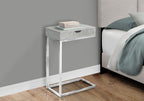 10.25" X 15.75" X 24.5" Cappuccino Finish And Gold Laminated Drawer Accent Table