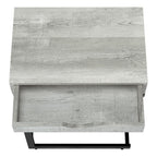 10.25" X 15.75" X 24.5" Cappuccino Finish And Gold Laminated Drawer Accent Table