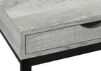 10.25" X 15.75" X 24.5" Cappuccino Finish And Gold Laminated Drawer Accent Table