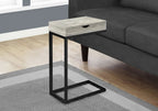 10.25" X 15.75" X 24.5" Cappuccino Finish And Gold Laminated Drawer Accent Table