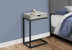 10.25" X 15.75" X 24.5" Cappuccino Finish And Gold Laminated Drawer Accent Table
