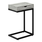 10.25" X 15.75" X 24.5" Cappuccino Finish And Gold Laminated Drawer Accent Table
