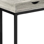 10.25" X 15.75" X 24.5" Cappuccino Finish And Gold Laminated Drawer Accent Table