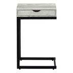 10.25" X 15.75" X 24.5" Cappuccino Finish And Gold Laminated Drawer Accent Table