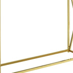 42" Clear And Gold Glass Frame Console Table