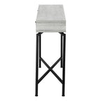 43" Brown And Black Cross Leg Console Table