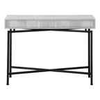 43" Brown And Black Cross Leg Console Table