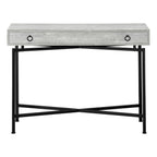 43" Brown And Black Cross Leg Console Table