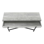 43" Brown And Black Cross Leg Console Table