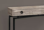 43" Brown And Black Cross Leg Console Table