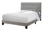 Beige Full Tufted Upholstered Bed Frame