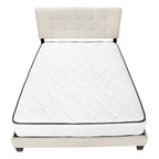 Gray Queen Tufted Upholstered Bed Frame
