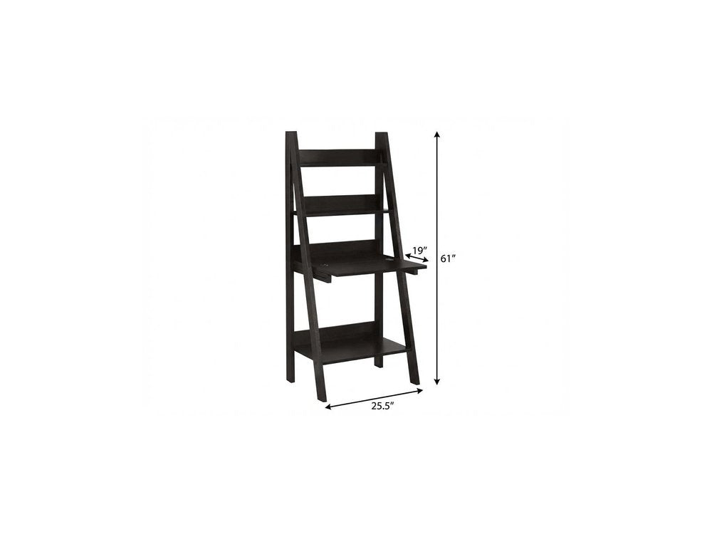 26" Taupe Wood Ladder Desk