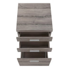 25" Gray Particle Board Filing Cabinet With Drawers