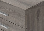 25" Gray Particle Board Filing Cabinet With Drawers