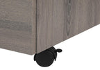 25" Gray Particle Board Filing Cabinet With Drawers