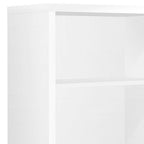 White Wood Adjustable Four Tier Bookcase