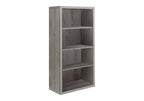 Taupe Wood Four Tier Bookcase
