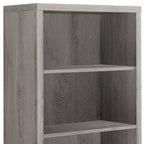 Taupe Wood Four Tier Bookcase
