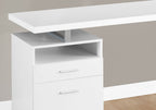 60" Dark Brown and Silver Computer Desk With Two Drawers