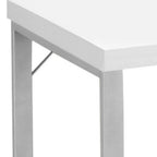 47" White and Silver Computer Desk