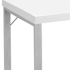 47" White and Silver Computer Desk
