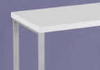 47" White and Silver Computer Desk