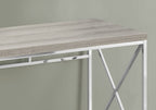 47" Taupe and Silver Computer Desk