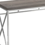 47" Taupe and Silver Computer Desk